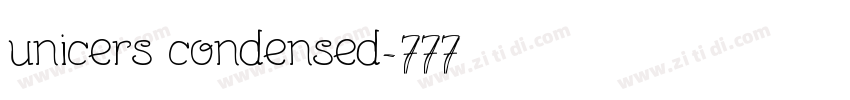unicers condensed字体转换